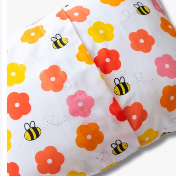 Little Sleepy Head “Bee Happy” Toddler Pillow Floral Bee - Picture 2 of 4